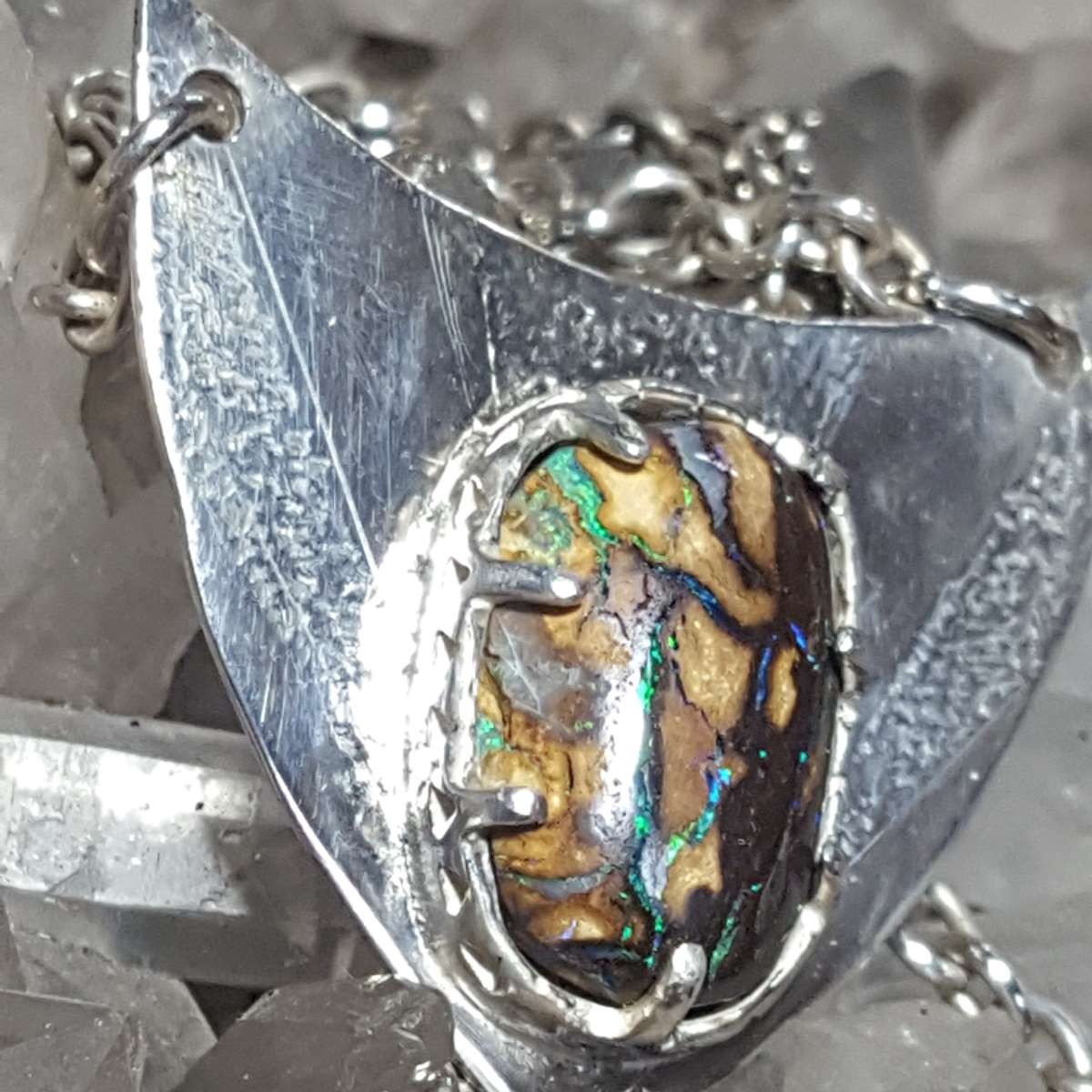 Collier opale boulder koroit d'Australie... – Image 2