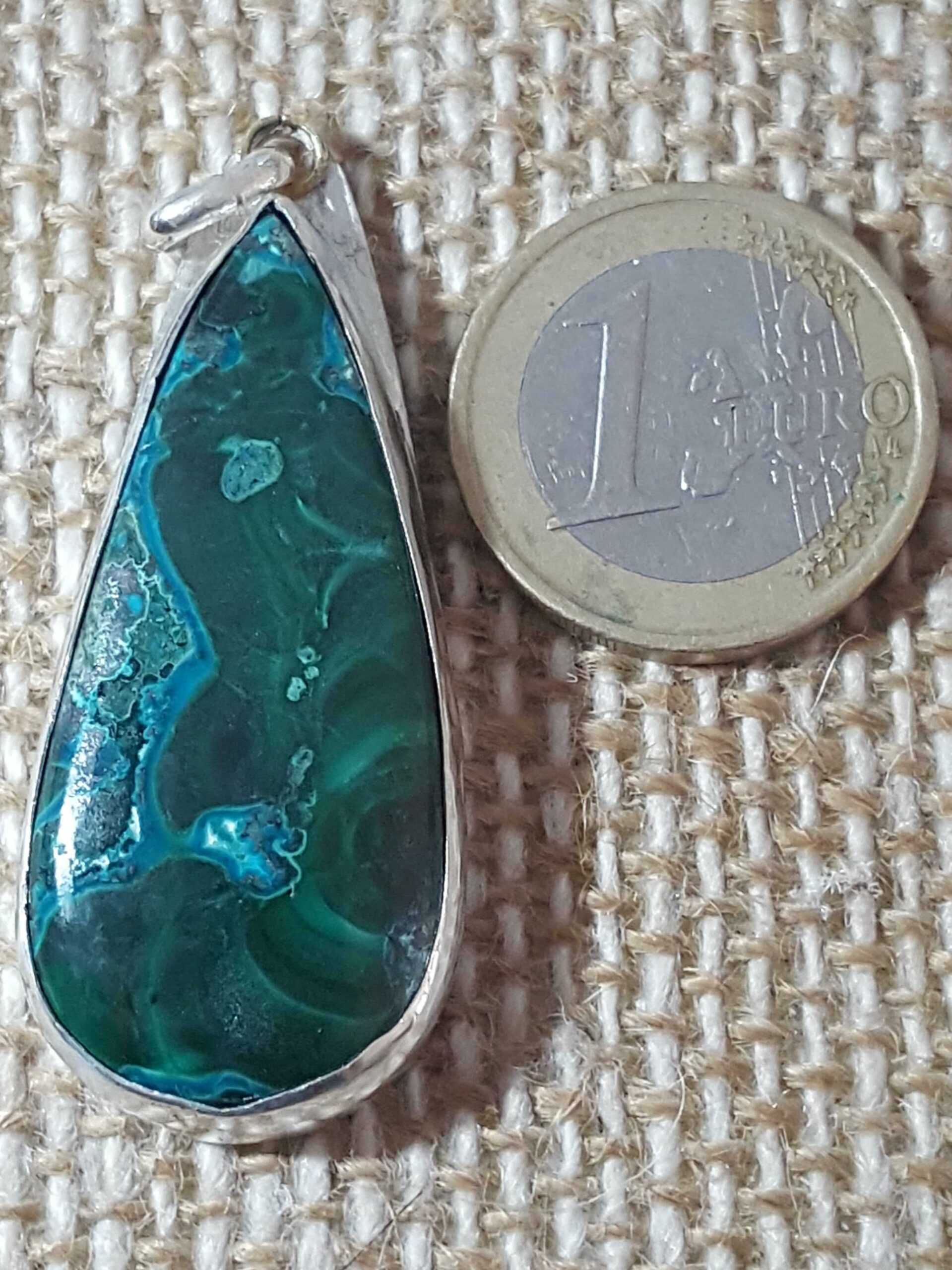 Pendentif chrysocolle à malachite – Image 4