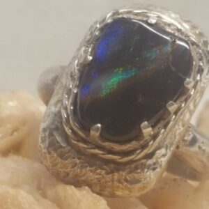 Bague opale boulder et argent